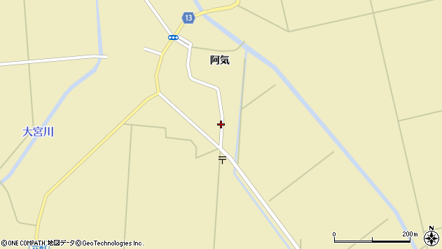 〒013-0424 秋田県横手市大雄中館合の地図