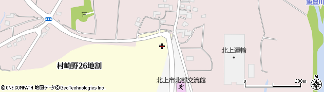 岩手県北上市村崎野２６地割32周辺の地図