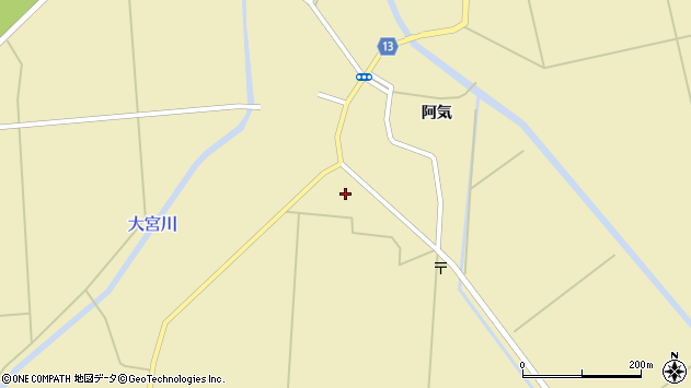 〒013-0425 秋田県横手市大雄西館合の地図