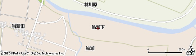 秋田県由利本荘市鮎瀬（鮎瀬下）周辺の地図