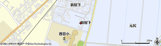 秋田県由利本荘市西目町沼田（新屋下）周辺の地図