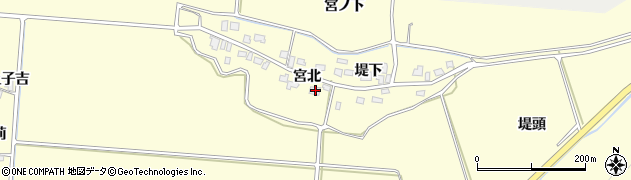 秋田県由利本荘市葛法宮北2周辺の地図