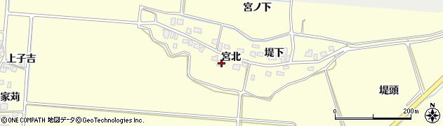 秋田県由利本荘市葛法宮北3周辺の地図
