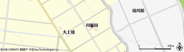 秋田県横手市上境（川原田）周辺の地図