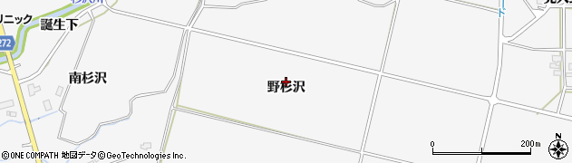 秋田県横手市杉沢（野杉沢）周辺の地図