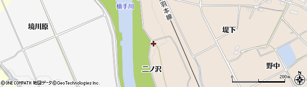秋田県横手市杉目（二ノ沢）周辺の地図