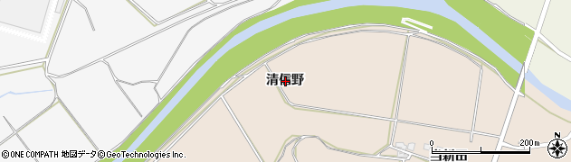 秋田県由利本荘市鮎瀬（清信野）周辺の地図