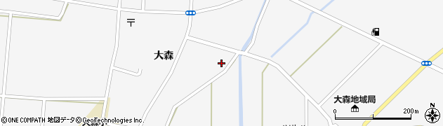 秋田県横手市大森町（中島）周辺の地図
