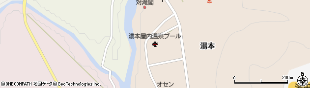 西和賀町湯本屋内温泉プール周辺の地図