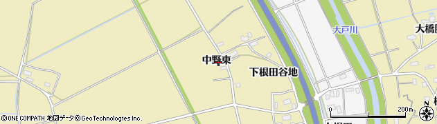 秋田県横手市大雄中野東54周辺の地図
