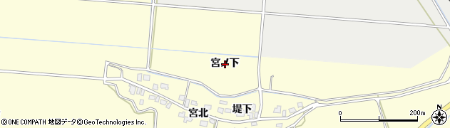 秋田県由利本荘市葛法（宮ノ下）周辺の地図