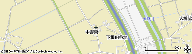 秋田県横手市大雄中野東115周辺の地図