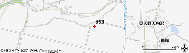 秋田県横手市杉沢沢田周辺の地図