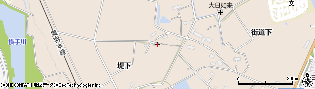秋田県横手市杉目堤下周辺の地図