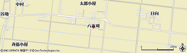 秋田県横手市下境（八百刈）周辺の地図