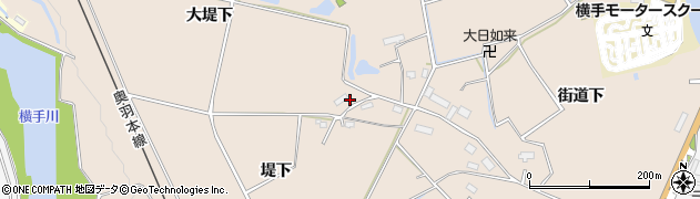 秋田県横手市杉目（大堤下）周辺の地図