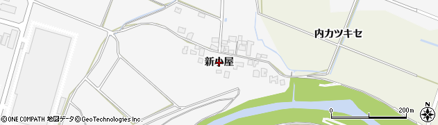秋田県由利本荘市万願寺（新小屋）周辺の地図
