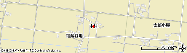 秋田県横手市下境（中村）周辺の地図