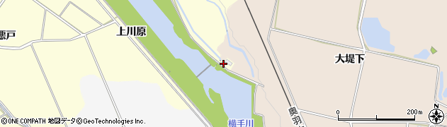 秋田県横手市上境（上川原）周辺の地図