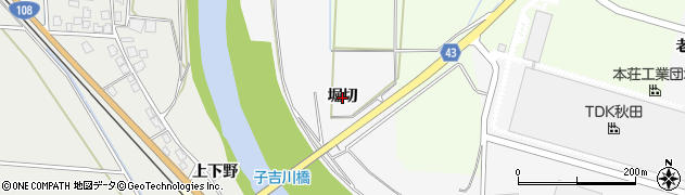 秋田県由利本荘市万願寺（堀切）周辺の地図