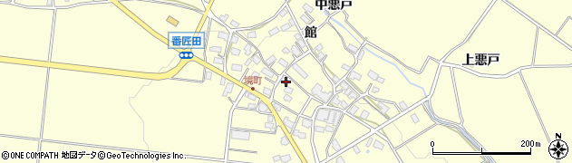 秋田県横手市上境館82周辺の地図