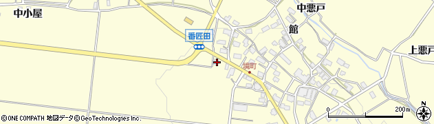 秋田県横手市上境番匠田157周辺の地図