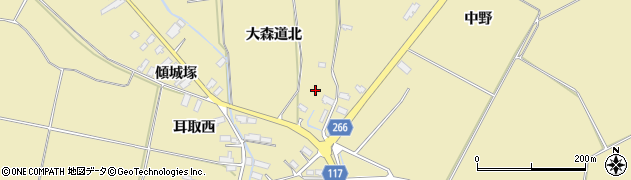 秋田県横手市大雄大森道北周辺の地図