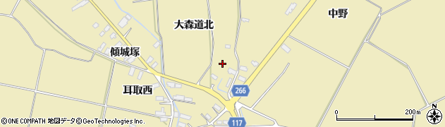 秋田県横手市大雄（大森道北）周辺の地図