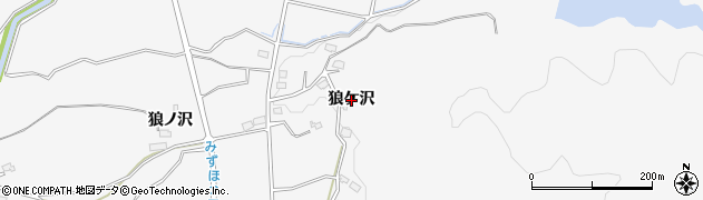 秋田県横手市杉沢（狼ケ沢）周辺の地図