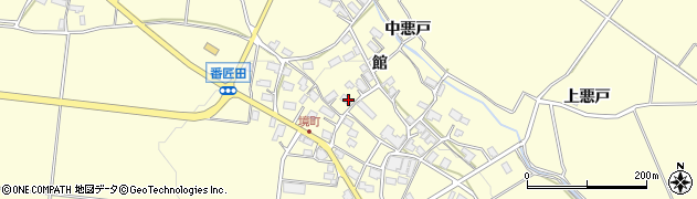 秋田県横手市上境館47周辺の地図
