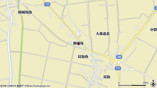 〒013-0314 秋田県横手市大雄傾城塚の地図