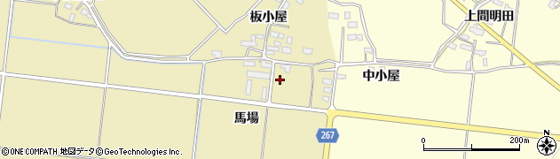秋田県横手市下境馬場周辺の地図