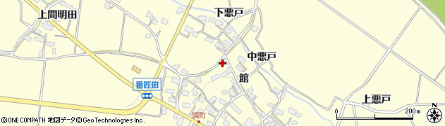 秋田県横手市上境館27周辺の地図