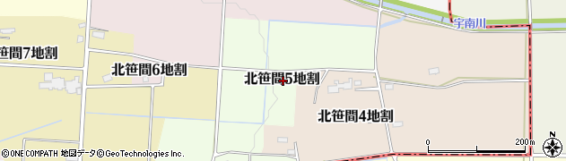 岩手県花巻市北笹間第５地割周辺の地図
