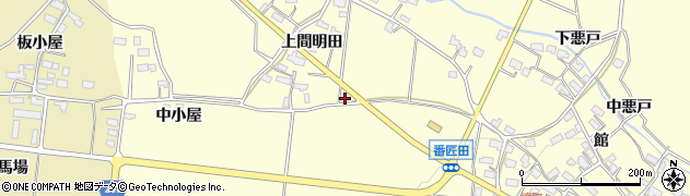 秋田県横手市上境番匠田122周辺の地図