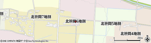 岩手県花巻市北笹間第６地割周辺の地図