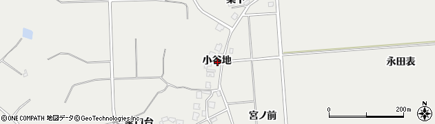 秋田県由利本荘市船岡小谷地周辺の地図