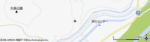 秋田県横手市大森町（湯ノ沢）周辺の地図