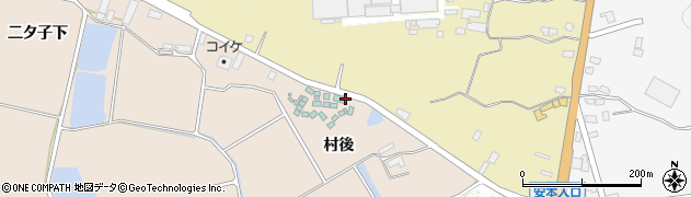 秋田県横手市杉目村後周辺の地図