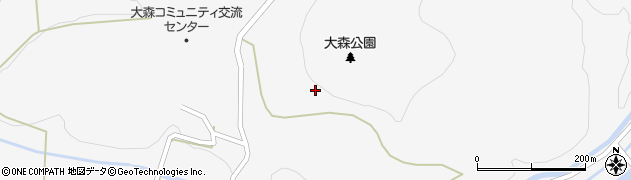 秋田県横手市大森町周辺の地図