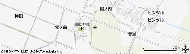 秋田県由利本荘市上野カツキセ周辺の地図