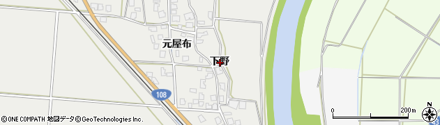 秋田県由利本荘市玉ノ池（下野）周辺の地図