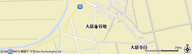 秋田県横手市大雄（大慈寺谷地）周辺の地図