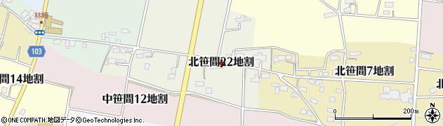 岩手県花巻市北笹間第２２地割周辺の地図