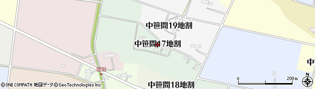 岩手県花巻市中笹間第１７地割周辺の地図