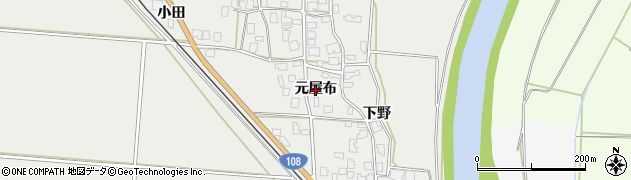 秋田県由利本荘市玉ノ池（元屋布）周辺の地図