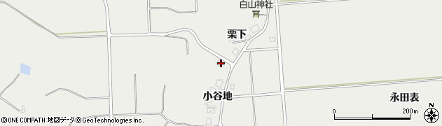秋田県由利本荘市船岡小谷地59周辺の地図