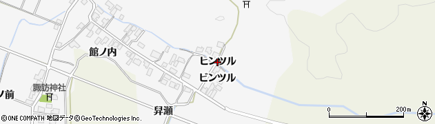 秋田県由利本荘市万願寺（ヒンツル）周辺の地図