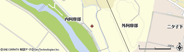 秋田県横手市上境内阿摩部周辺の地図