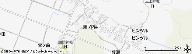 秋田県由利本荘市万願寺館ノ内周辺の地図